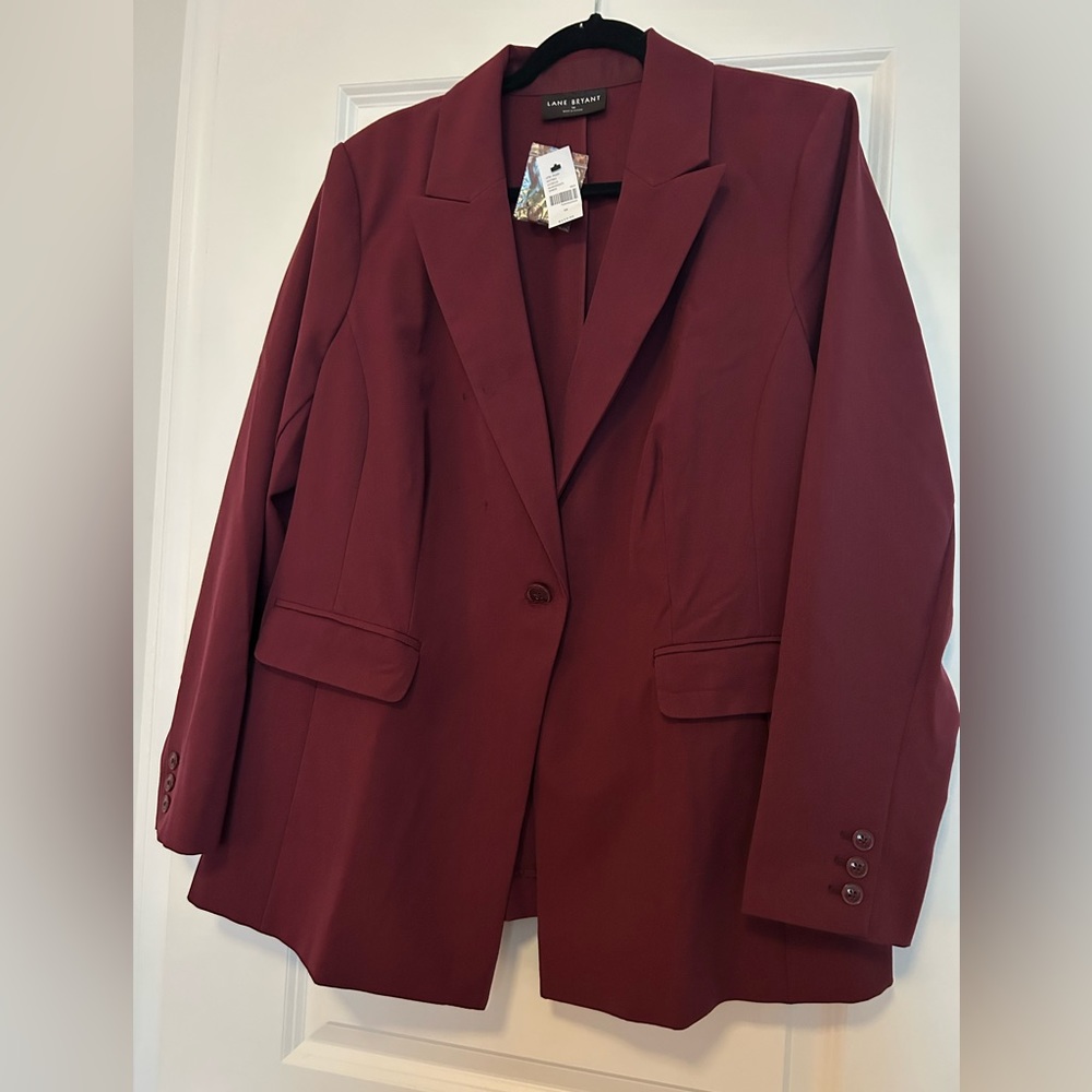 Gorgeous maroon Lane Bryant blazer NWT